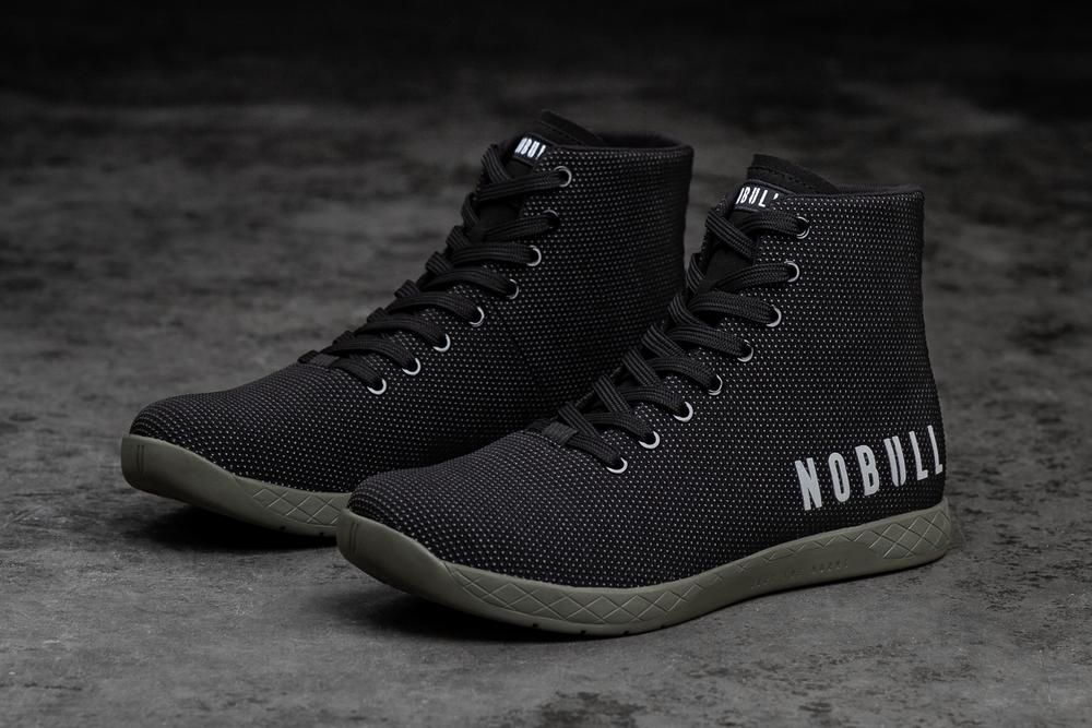 Baskets Montantes NOBULL Homme Noir - Chaussures NOBULL High-Top Superfabric,France (7564-GWJNY)